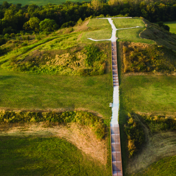 A picture of the Cahokia Mounds