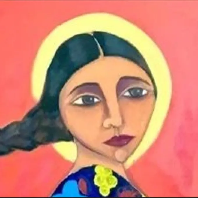 (Note on the artwork: “4 women” by Gaza artist Malak Mattar).